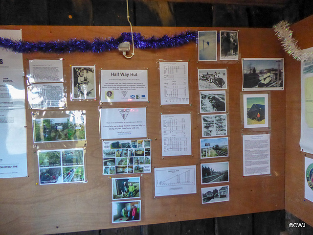 Signage in the Halfway Hut of the Dava Way