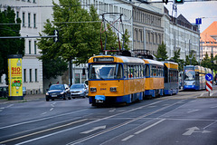 Leipzig 2019 – LVB 2140 Tatra-Großzug on line 3 to Knautkleeberg