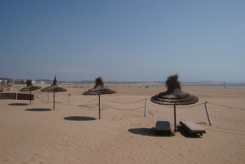Parasols On Essaouira Beach