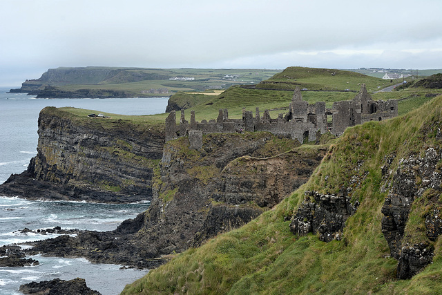 Dunluce Castle looking east