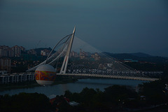 Seri Wawasan Bridge and Air Baloon in the Evening