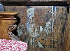 buckland in the moor church, devon , paintings on the rear of the c16 screen dado (3)