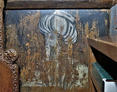 buckland in the moor church, devon , paintings on the rear of the c16 screen dado (4)