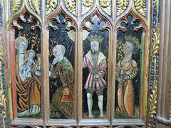 buckland in the moor church, devon ,c16 rood screen dado (3)