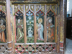 buckland in the moor church, devon ,c16 rood screen dado (4)