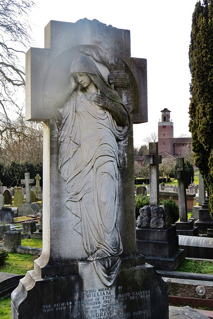 calvert memorial, st marylebone cemetery ,east finchley, london