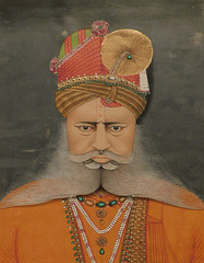 Detail of Maharaja Sardar Singh of Bikaner in the Metropolitan Museum of Art, September 2019