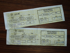 Burmese train tickets