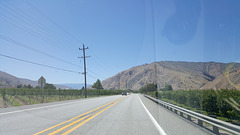 Poles seen along US Hwy 97 North of East Wenatchee, WA.  Douglas PUD