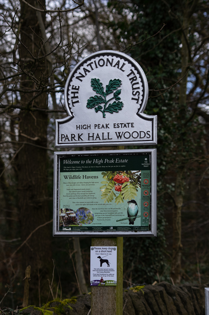 Park Hall Woods sign