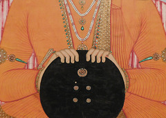 Detail of Maharaja Sardar Singh of Bikaner in the Metropolitan Museum of Art, September 2019