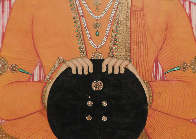 Detail of Maharaja Sardar Singh of Bikaner in the Metropolitan Museum of Art, September 2019