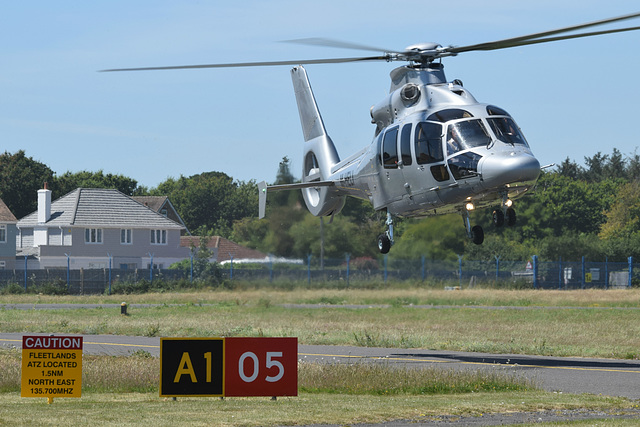 M-HELI arriving at Solent Airport (4) - 4 July 2019