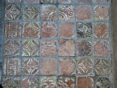 buckland in the moor church, devon , c16 tiles (2)