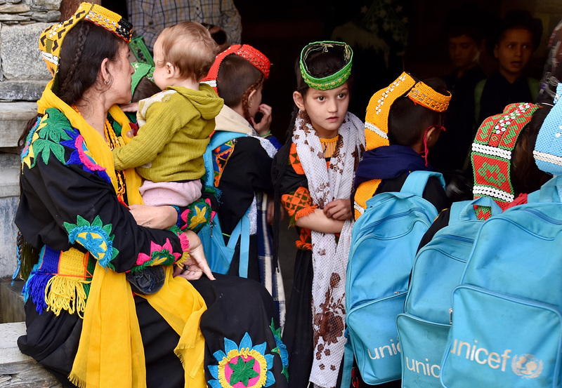 Kalash children, Kafiristan. Pakistan.