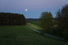 Moonrise near Cock Creek
