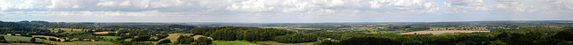 Blick vom Aussichtsturm auf dem Aschberg (Panorama)