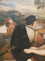 Detail of Venus and the Lute Player by Titian in the Metropolitan Museum of Art, February 2019