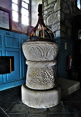 buckland in the moor church, devon , c12 font (2)