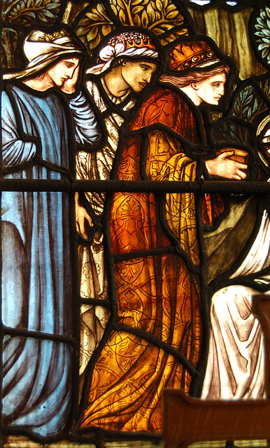 Detail of Sir Edward Burne-Jones Stained Glass, St  Martin's Church, Birmingham