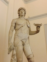 Detail of the Antinous-Bacchus in the Naples Archaeological Museum, July 2012