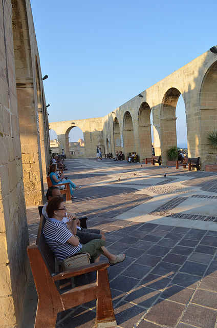 Malta, Valetta, Arches Gallery of Upper Barrakka Gardens
