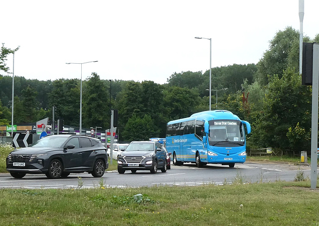 Three Star Coaches TC22 TSC (YS22 JFU) at Fiveways, Barton Mills - 3 Aug 2024 (P1190067) Three Star Coaches TC22 TSC (YS22 JFU) at Fiveways, Barton Mills - 3 Aug 2024 (P1190067)