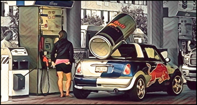 Filling up the Bull Car.