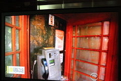photo 2...UK red phone boxes,  a feature on our local News channel!  CBS News!