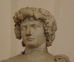 Detail of the Antinous-Bacchus in the Naples Archaeological Museum, July 2012