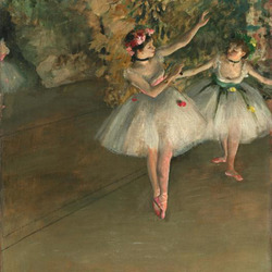 Edgar Degas : Deux danseuses sur scène (Du dancistinoj sur la scenejo)