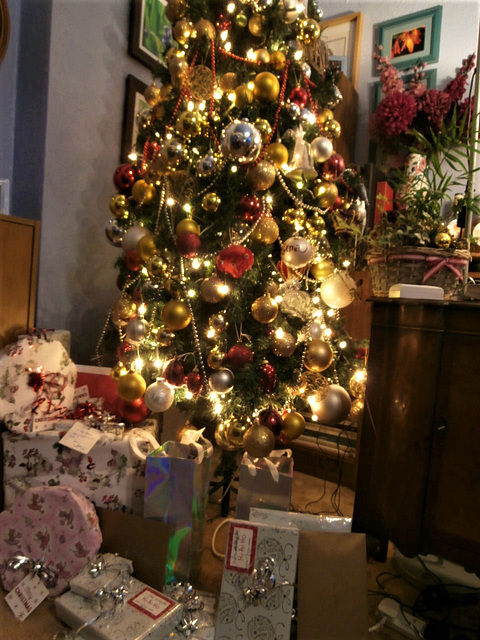 I love my tree this year - only baubles and beads.