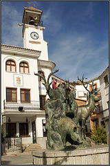 Jagd-Statue in Fuencaliente