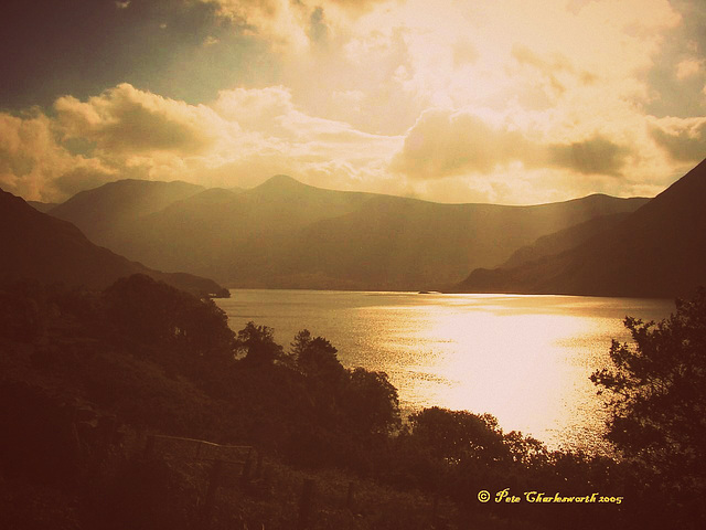 Crummock Water and Buttermere Red Pike in early morning light