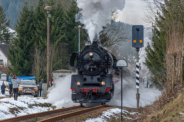 Sonderzug des LDC kurz vorm Bahnhof Holzhau