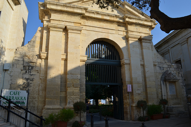 Malta, Valetta, Gate to Upper Barrakka Gardens