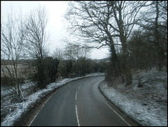 wintry road in March