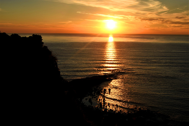 Giants Causeway at sunset.