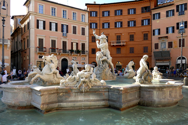 Rome - piazza Navona - la fontaine de Neptune