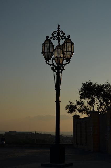 Mala, Valetta, Light Poles in the Evening
