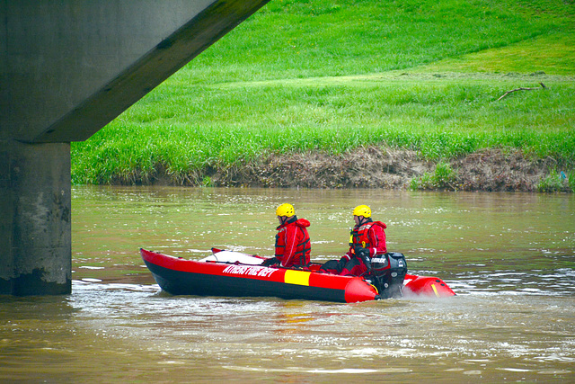 First day's training was holding position in a current