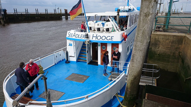 Abfahrt im Hafen Dagebüll