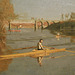 Detail of The Champion Single Sculls by Thomas Eakins in the Metropolitan Museum of Art, February 2020