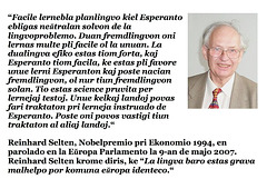 Reinhard Selten, lernfaciligo EO