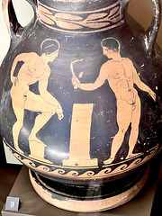 Paris 2024 – Musée du Louvre – Two athletes sharing a strigil