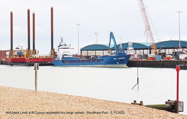 SWE Carrier -  dry cargo vessel - Shoreham Port - 5 10 2023