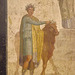 Detail of a Wall Painting with Jason and Pelias in the Naples Archaeological Museum, July 2012