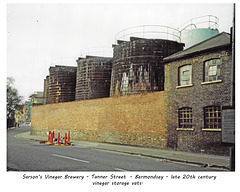 Sarson’s Vinegar Brewery - Tanner Street - Bermondsey - late 20th century vinegar vats