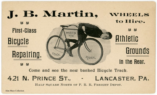 John B. Martin, Bicycle Trick Rider, Lancaster, Pennsylvania, ca. 1903