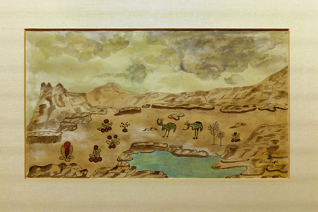 "Paysage extraterrestre avec bipèdes" (Hélène Smith - entre 1896 et 1900)